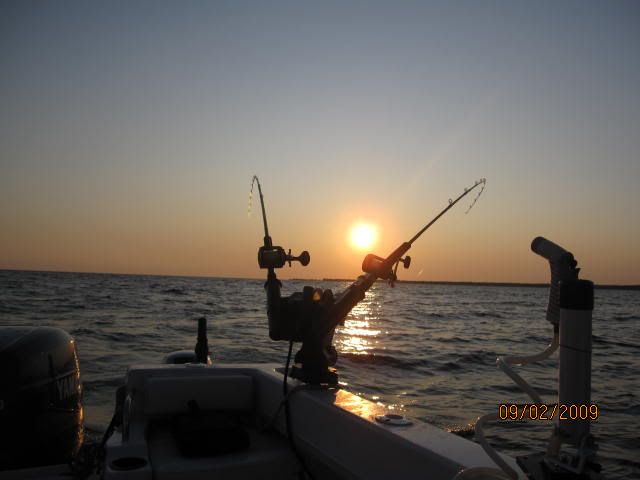 Sunset aboard Charkies Charters Ontario Division