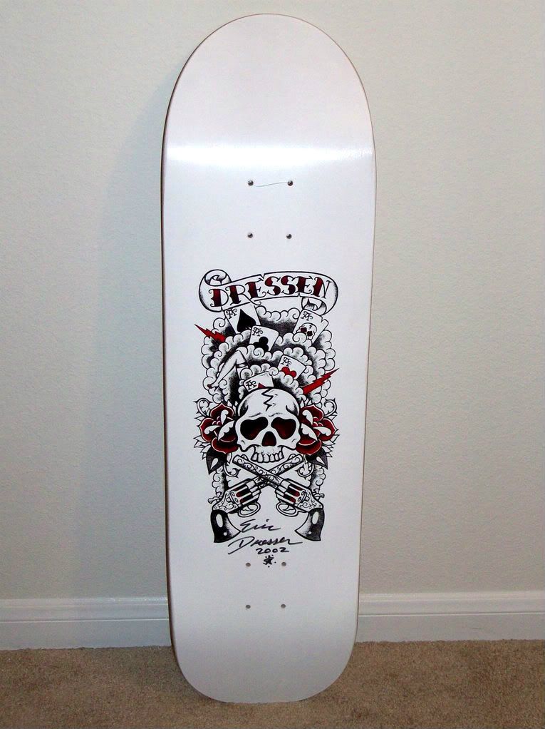 Old Star-Eric Dressen Skull Autographed