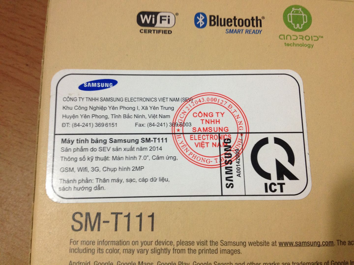 bán samsung galaxy tab 3 lite (t111) blue green, máy like new, còn bh, có hình - 1