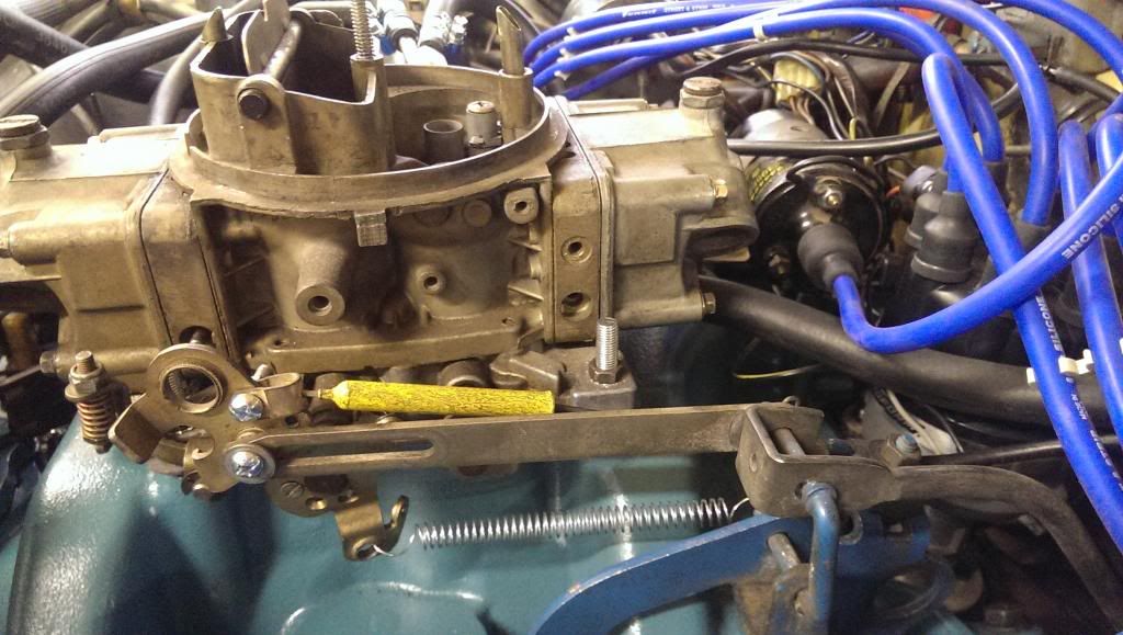 Plymouth fury 360 2bbl to 4 bbl conversion. how to adjust gear linkage