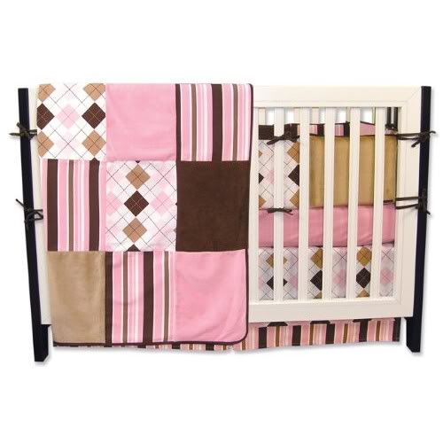new 4pc flower garden baby girl crib quilt bedding set