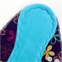 Semi-Custom Flowers on Purple Cloth Menstrual Pad ~ Free Shipping!