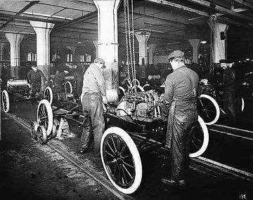 Detroit once led the world in industrial assembly technology and industrial relations.  Fords Model T Assembly Plant was notable not only for the techniques it used to make autos but also for the high wages paid its workers.