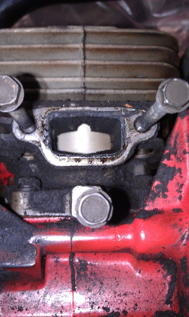 Notch in exhaust port? Arborist, Chainsaw & Tree Work Forum