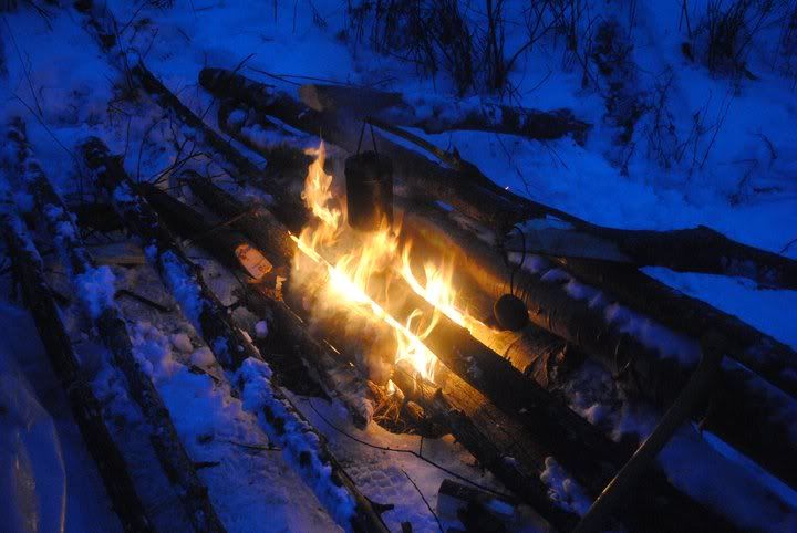 Fire; Make it big, make it warm, and make sure you got lots of fuel. 'Nuff said.