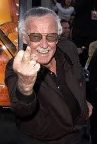 Stan The Man Lee salutes you! With one finger!