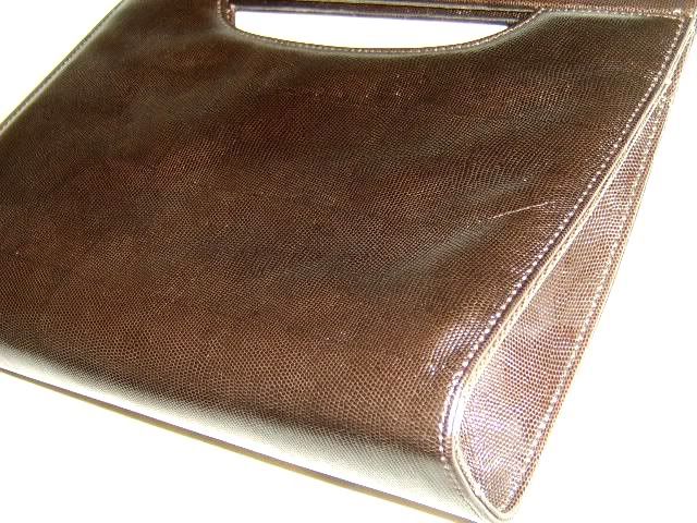 I Love Vintagebagz - Vintage Hand Bags and Accessories - VINTAGE BROWN BRONZE LIZARD SKIN EFFECT CLUTCH SHOULDER BAG I Love Vintagebagz - Vintage Hand Bags and Accessories - VINTAGE BROWN BRONZE LIZARD SKIN EFFECT CLUTCH SHOULDER BAG
