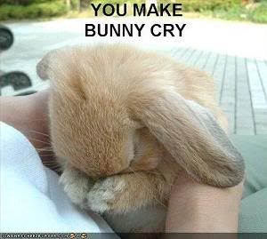 Bunny crying