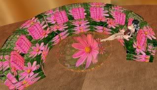 pink daisy couch