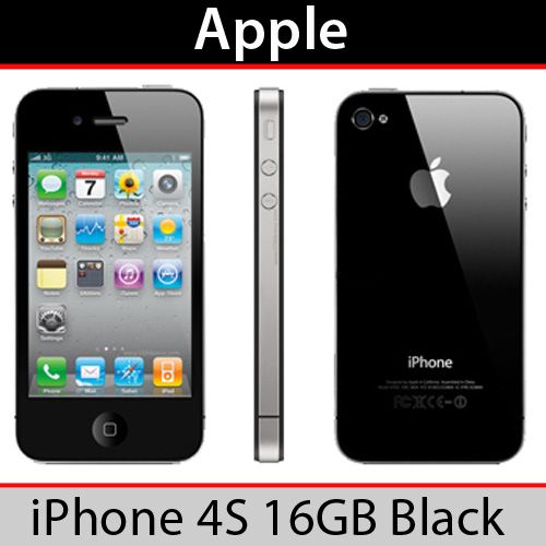 iphone 4s 16gb black factory unlocked pre owned grade b apple iphone ...