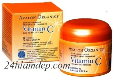 kem duong lam trang da vitamin C Avalon organics