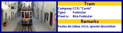 CCFL Carris Bica funicular Festas de Lisboa 2014 special decoration