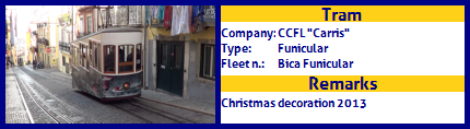 CCFL Bica Funicular Christmas decoration 2013