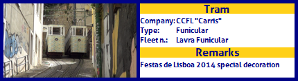 CCFL Carris Lavra funicular Festas de Lisboa 2014 special decoration