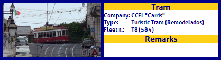 CCFL Carris Turistic Tram Fleet number 8