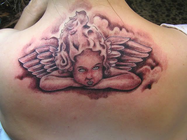 angel baby tattoos