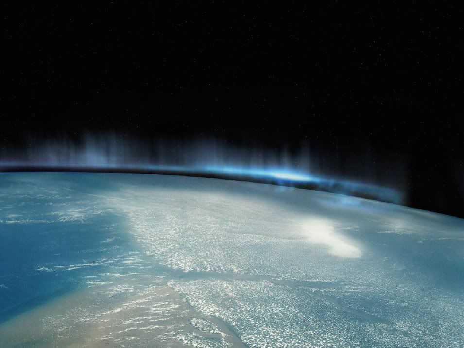 Aurora lights in space Pictures, Images and Photos