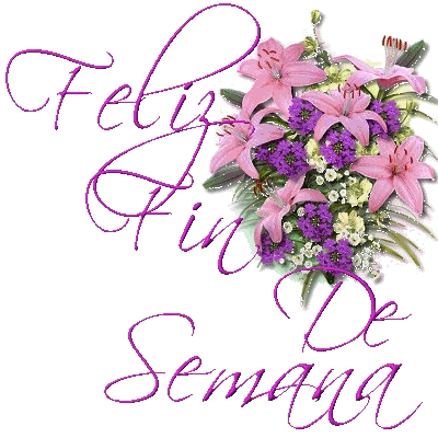 felizSemandaPurpleFlores.gif fin de semana image by matrix0692