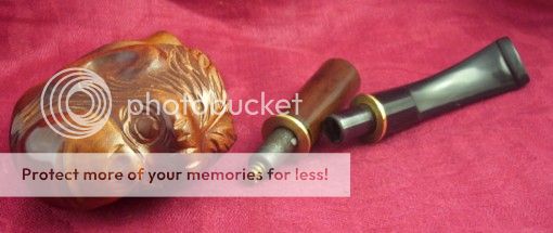 3D MONKEY   AWESOME Carved Wooden briar Tobacco Smoking PIPE. Leather 