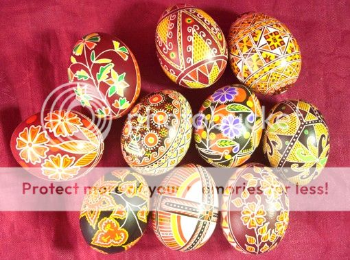 Set of 10 Real Ukrainian Pysanka Pysanky, Easter Egg Eggs With love 