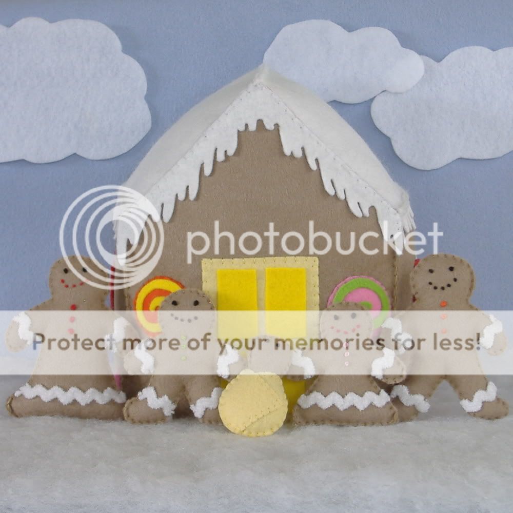 Gingerbread Cookie & Candy House Felt Play Food Pattern  