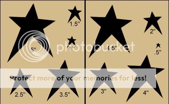 Offering a new ~ Primitive Star Shapes ~ Stencil for Signs