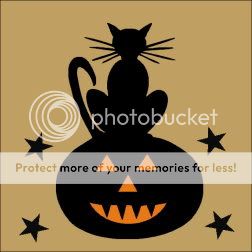   Sitting on a Pumpkin   with Stars Topper Stencil ~ for Trio Blocks