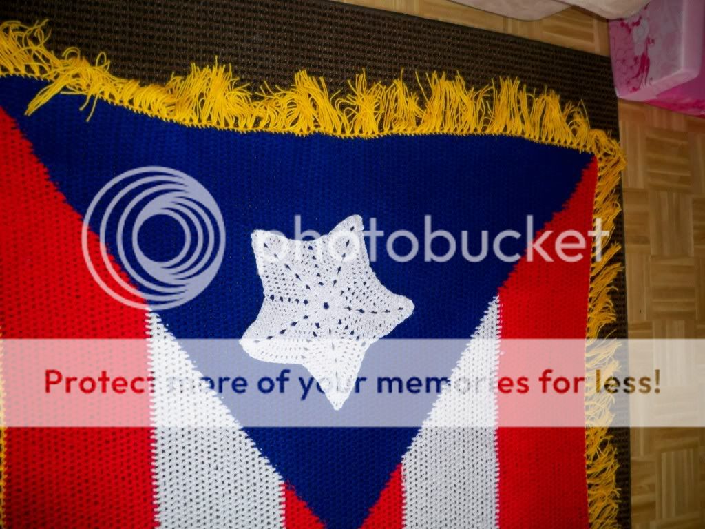 Crocheted Puerto Rican Flag CROCHET